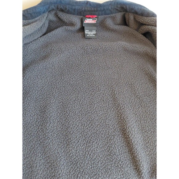 Dickies Blue And Black Plaid Flannel Sherpa Lined Work Jacket 2X - Picture 9 of 11